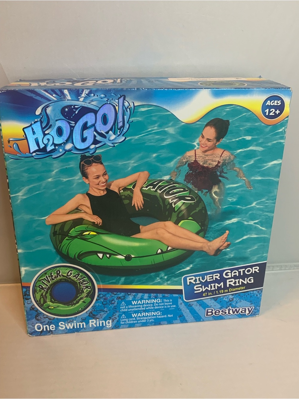 "New Bestway H2OGO River Gator Pool Float 47"
